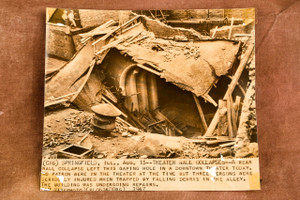 Springfield IL Theater Wall Collapse 6¼x5½ 1947 AP Wire Photo V39