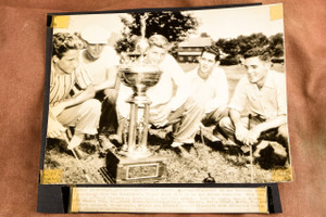 National Caddie Championship Trophy 8½x7½ 1947 AP Wire Photo V37