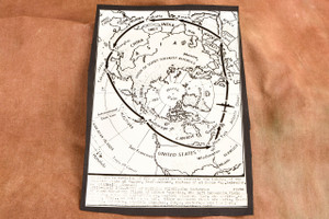Hilton Reynolds Round-the-World Flight Route Map 6¾x9¾ 1947 AP Wire Photo V32