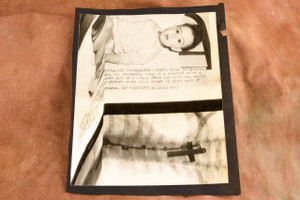 Child Swallows Rosary Cross X-Ray 7⅝x9¾ 1947 AP Wire Photo V35