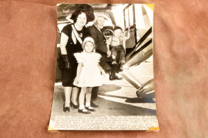 James W. Montee 85th Birthday Family Plane Ride 6¼x9 1947 AP Wire Photo V31