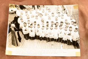 Vatican City Roman Catholic Choir Arrives New York 8⅜x6¼ 1947 AP Wire Photo V34