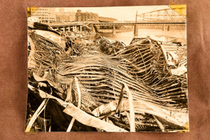 Twisted Island Queen Wreckage Pittsburgh Disaster 6½x5¼ 1947 Press Photo V32