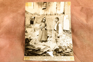 Greek Village Levkohori Guerrilla Raid Damage 6x8 1947 AP Wire Photo V32