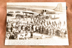 George Marshall Returns From Moscow Washington 8¾x6½ 1947 AP Wire Photo V31