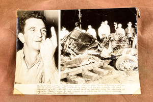 George Soitz Survives Train-Car Crash Chicago 9x6⅜ 1947 AP Wire Photo V35