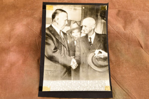 George Marshall Welcomed in Rio by Raul Fernandes 6⅝ x 9⅞ 1947 AP Wire Photo V33