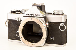 Olympus OM-1N 35mm SLR Film Camera Body OM System Meter Works AS-IS V34