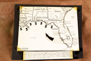 Hurricane Moves Into Gulf of Mexico 9¼x8 1947 AP Wire Photo V34