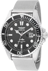 Invicta 47172 Pro Diver SHARK Black Bezel Quartz Men's Watch Stainless Steel NEW