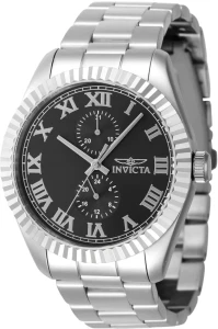 Invicta Specialty 47420 Belmont Stainless Steel Men's Watch W/ Black Dial NEW