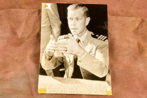 Cmdr Turner Caldwell D-558 Skystreak Speed Run LA 6½x9 1947 AP Wire Photo V38