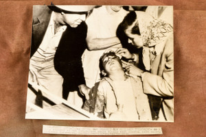 Texas City Explosion Injured Boy Receives Aid 7⅞ x 6½ 1947 AP Wire Photo V33