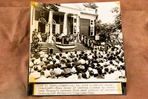 President Truman Monticello Crowd Charlottesville 7¾ x 7⅞ 1947 AP Wire Photo V34