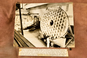 Pasadena Palomar 200-Inch Telescope Mirror Caltech 8⅛x6⅜ 1947 AP Wire Photo V38