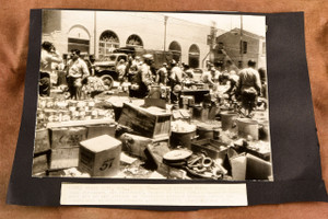 Texas City Disaster Army Field Kitchen 10¾ x 7½ 1947 AP Wire Photo V35