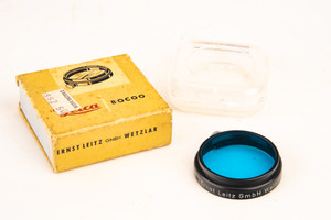Leica BQCOO 36mm Push On Blue Filter Black Finish Original Case & Box MINT V26