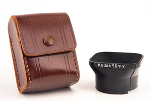 Kodak Retina 50mm Bayonet Mount Lens Hood in Leather Case V24