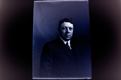 Antique 5x7 Inch Plate Glass Negative Of A Portrait Of A Man Fancy Dressed V35