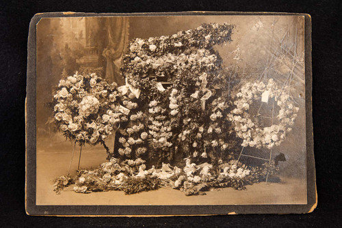 Funeral Flower Arrangements & Wreaths Antique Studio Cabinet Photo V11