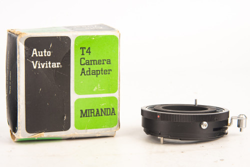 Vivitar Auto T4 Lens to Miranda Camera Adapter Vintage Mint in Original Box V25