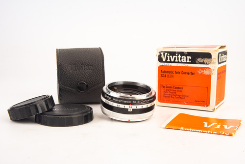 Vivitar 2X-4 Automatic Tele Converter Adapter for Canon FL / FD Near MINT V20