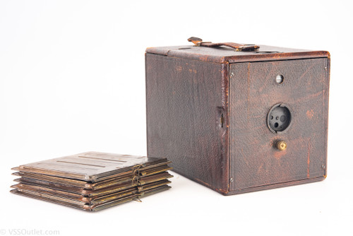 Andrew J Lloyd & Co The Ray '97 Box Camera 3 1/2 x 3 1/2'' Plate w 5 Holders V20