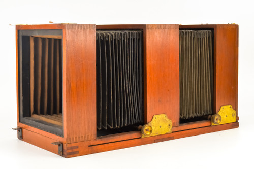 Antique Enlarger Reducer Double Bellows Camera with 3½x2½" Back AS-IS V21