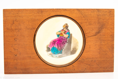 Masonic Magic Lantern Slide in 7x4'' Wood Frame No 12c Truth V26
