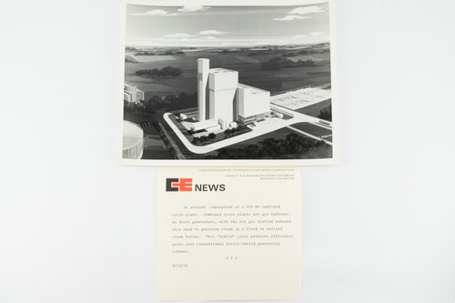 Artist's Conception Of A 550 Mw Combined Cycle Plant Dated 8/13/74 V29