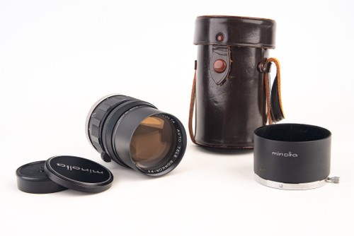Minolta MD Mount Tele Rokkor PF 135mm f/2.8 Telephoto MF Lens Caps NEAR MINT V25