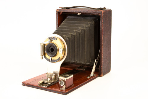 Conley Folding Pocket 4x5 Dry Plate Camera w Wollensak Lens Antique 1909 V28