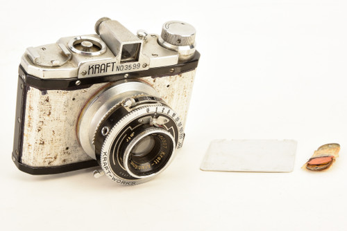 Kraft Works 127 Film 4x4cm Viewfinder Camera with 5cm f/3.5 Lens AS-IS V24