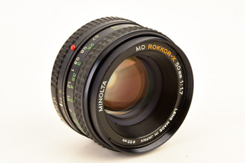 Minolta MD Rokkor-X 50mm f/1.7 Fast Prime Lens for SR Mount Vintage V28 Minolta MD Rokkor-X 50mm f/1.7 Fast Prime Lens for SR Mount Vintage V28