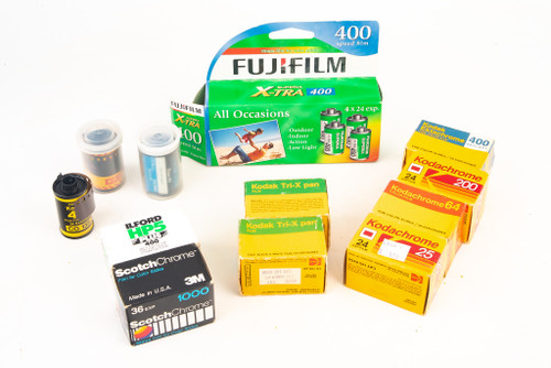 35mm Film EXPIRED 14 Roll Lot Color B&W Kodak Ilford Fuji V20