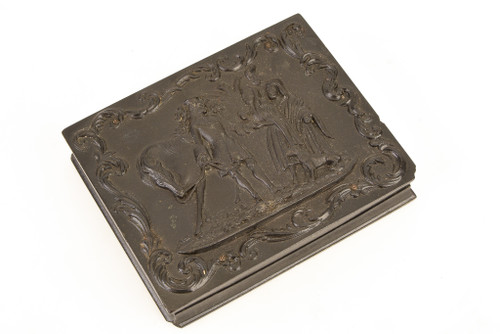 Fancy Horse and People Littlefield, Parsons 1/4 Plate 3.25 x 4.25" Molded Daguerreotype Union Case