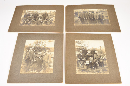 1901 Silver Gelatin Photo Collection 8x10'' - Group in 4 Different Poses V25