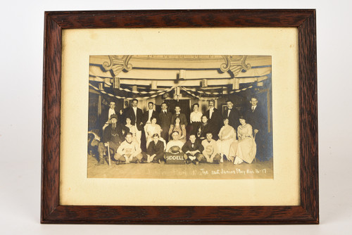 1920s Framed 9½x8½" Gelatin Silver Print - The Cast Junior Play Mar 16-17 V25