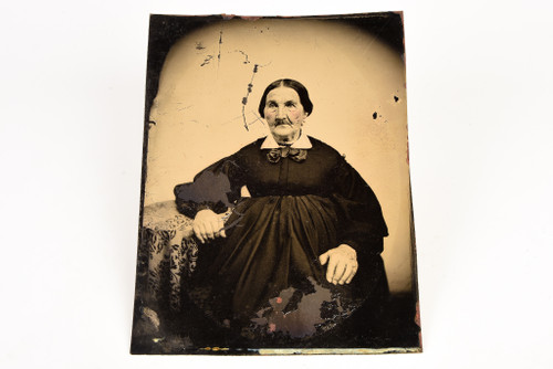 Tintype 5x7 Inch - Seated Older Woman Victorian Antique Photo V22