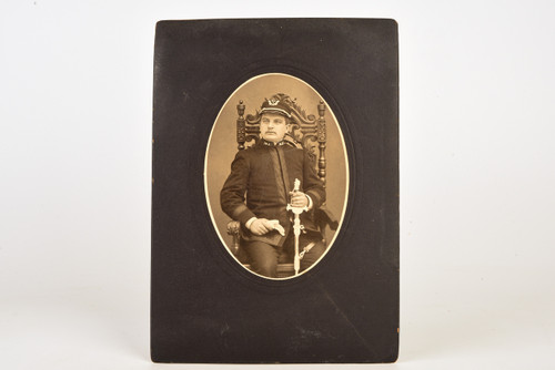 1880s Mounted Albumen Print 6x8⅜'' - Civil War NJ State Militia Officer V25