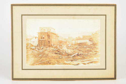 Johnstown PA Flood 5/31/1889 Mounted Gelatin Silver Print - 10 7/8 x 7 7/8" V21