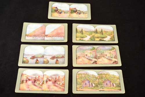 Alaska Stereoscope Stereo View Card Lot of 7 - 7 x 3½" Antique V26