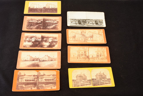 Homes & Residences Stereoscope Stereo View Card Lot of 9 - 7 x 3½" V29