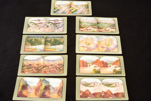 Colorado Stereoscope Stereo View Card Lot of 9 - 7 x 3½" Antique V25
