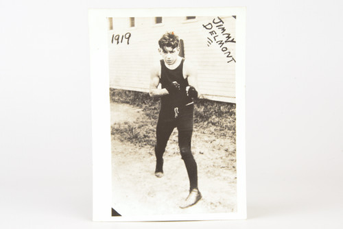 1919 5x7'' Gelatin Silver Photo - Pro Boxer Jimmy Delmont - MassachusettsV28