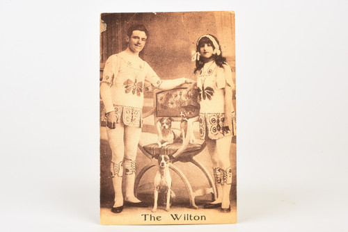 1910s 3½x5⅜" RPPC Photo - The Wilton & Savant Dogs Circus / Vaudeville Act V27