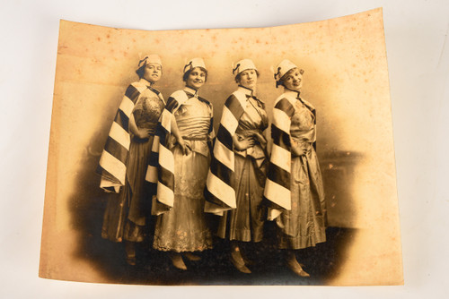 1918 9¾x7¼'' Gelatin Silver Photo - The Liberty Maids in Patriotic Costumes V22
