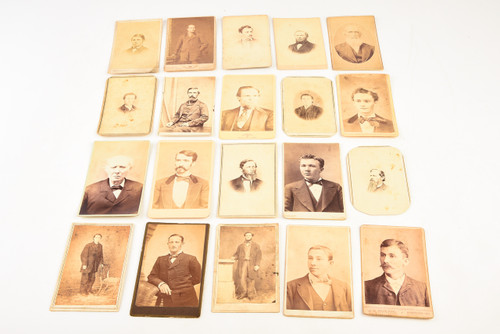 Late 1800s CDV Carte-de-visite Photograph - Lot of 20 - Victorian Gentleman V24
