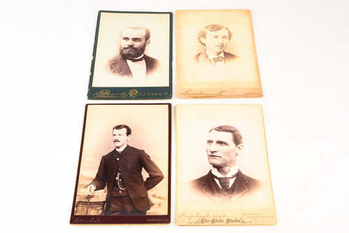 Late 1800s Cabinet Card Albumen Photo 4¼x6½ - Lot of 4 - Victorian Gentleman V28
