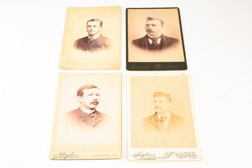 Late 1800s Cabinet Card Albumen Photo 4¼x6½ - Lot of 4 - Victorian Gentleman V29